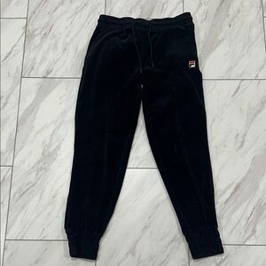 Fila Black Velour Joggers